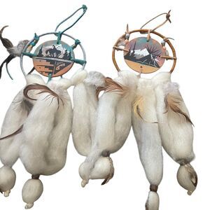 Vintage Native American‎ Dream Catcher Indian Two Mini Mandella Arts